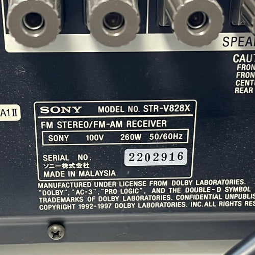 Sony Av Amplifiers Str-V828X