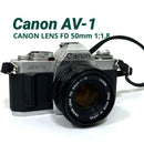 Canon Slr Camera (Film) Set Av-1>Canon Lens Fd