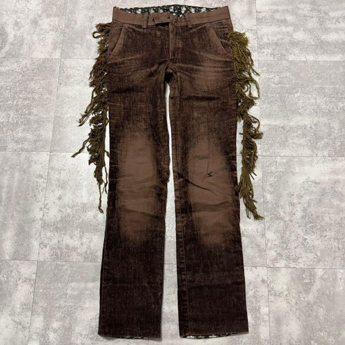 Undercover Casual Pants Aw04 Fringed Velvet