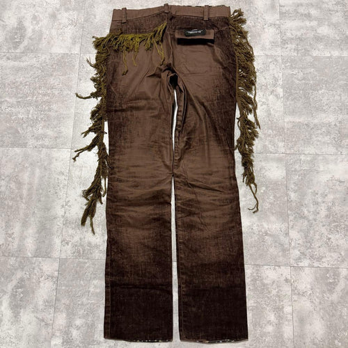 Undercover Casual Pants Aw04 Fringed Velvet