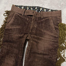 Undercover Casual Pants Aw04 Fringed Velvet