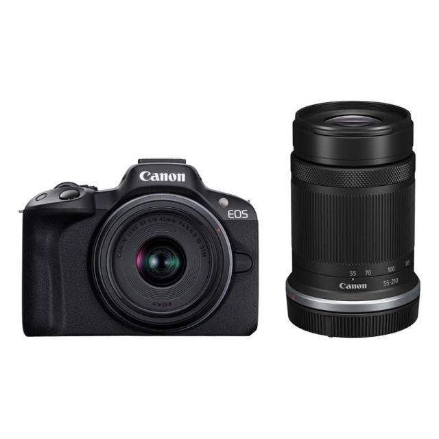 Digital Slr Canon Eos R50 (Rf-S18-45+Rf-S55-210) /Aps-C/ 375G Eosr50Bk-Wzk