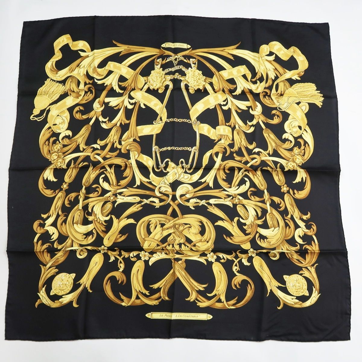 Hermes Bandana Scarf 90 Le Mors A La Conetable 100 Uc68