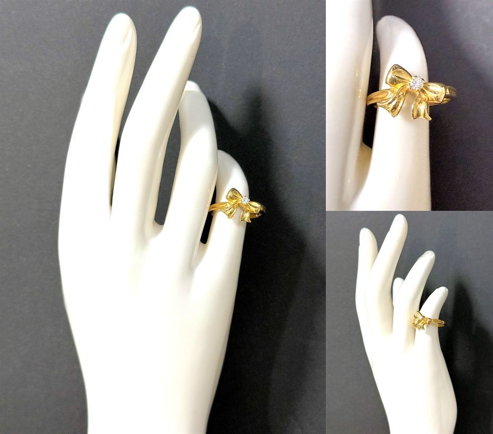 Tiffany Ring Tiffany&Co K18 Yg 1990 11 90