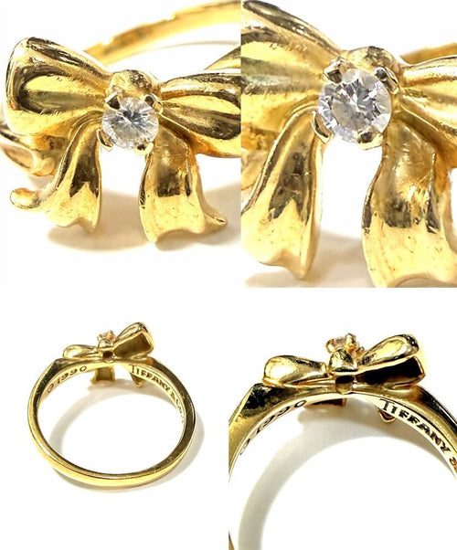 Tiffany Ring Tiffany&Co K18 Yg 1990 11 90