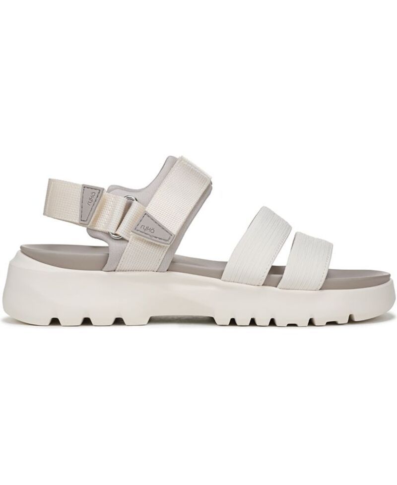 Sandals Ryka Womens Beyond Strappy Sport Gardenia White Fabric