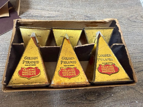 Record Needle Cartridge 6 Golden Pyramid Needles