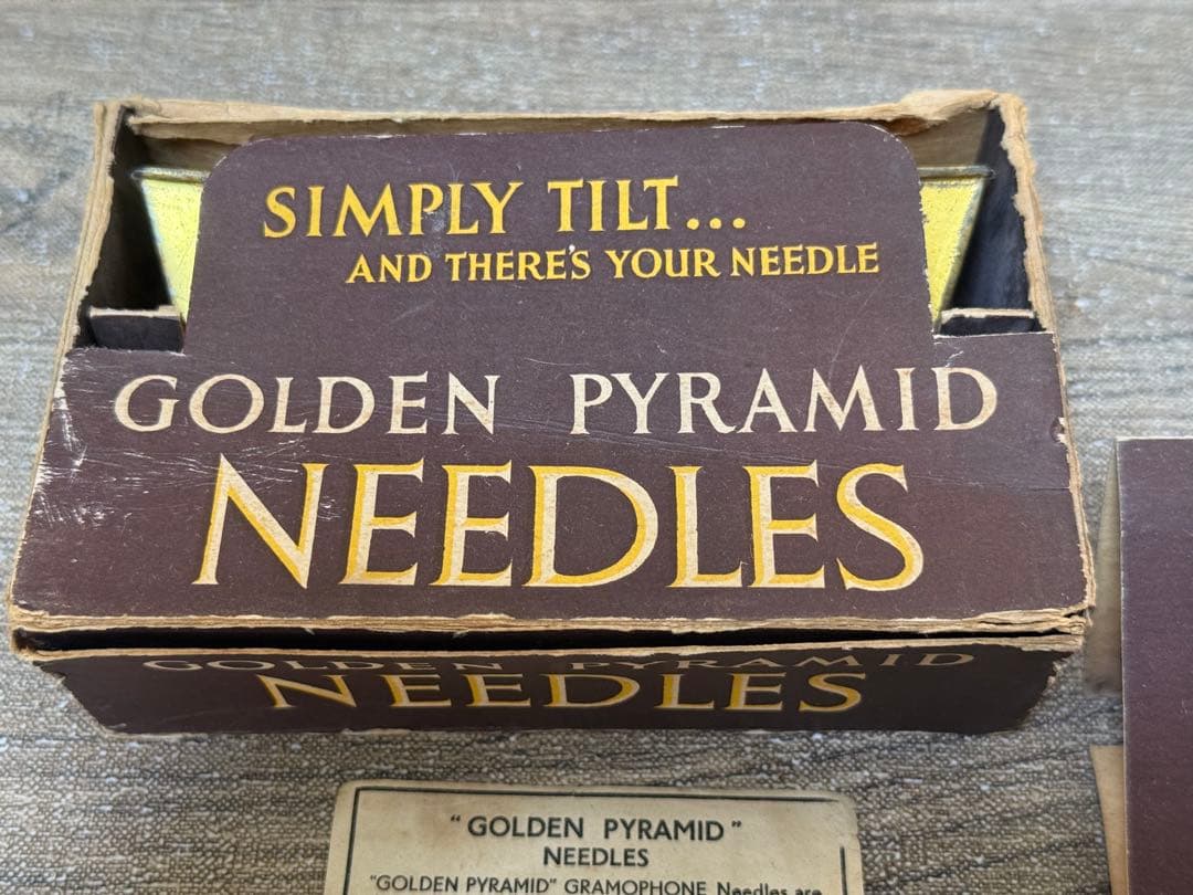 Record Needle Cartridge 6 Golden Pyramid Needles