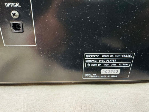 Sony Cd Sacd Player Cdp-555Esj