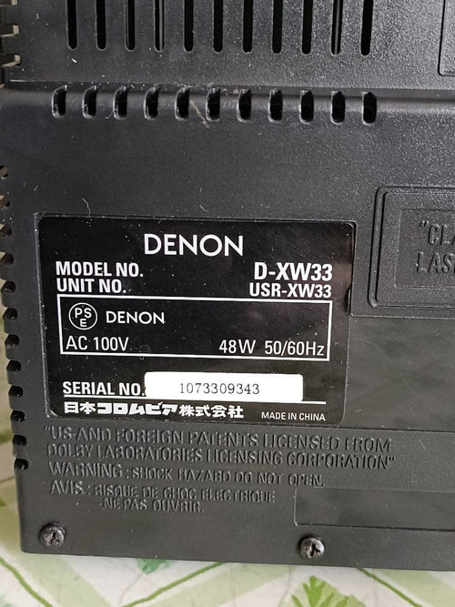 Denon Mini Component Systems D-Xw33