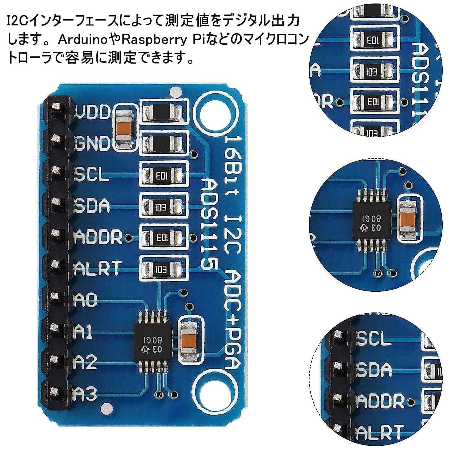Electrical Materials 10 Ads1115 16 4 2 Adc I2C Arduino Rasperry Pi