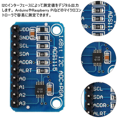 Electrical Materials 10 Ads1115 16 4 2 Adc I2C Arduino Rasperry Pi