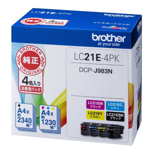 Brother Ink Cartridge/Refilled 4 Lc21E-4Pk