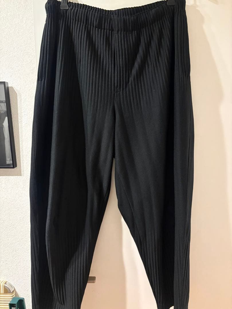 Homme Plisse Issey Miyake Wide-Leg Pants Loose-Fitting Black