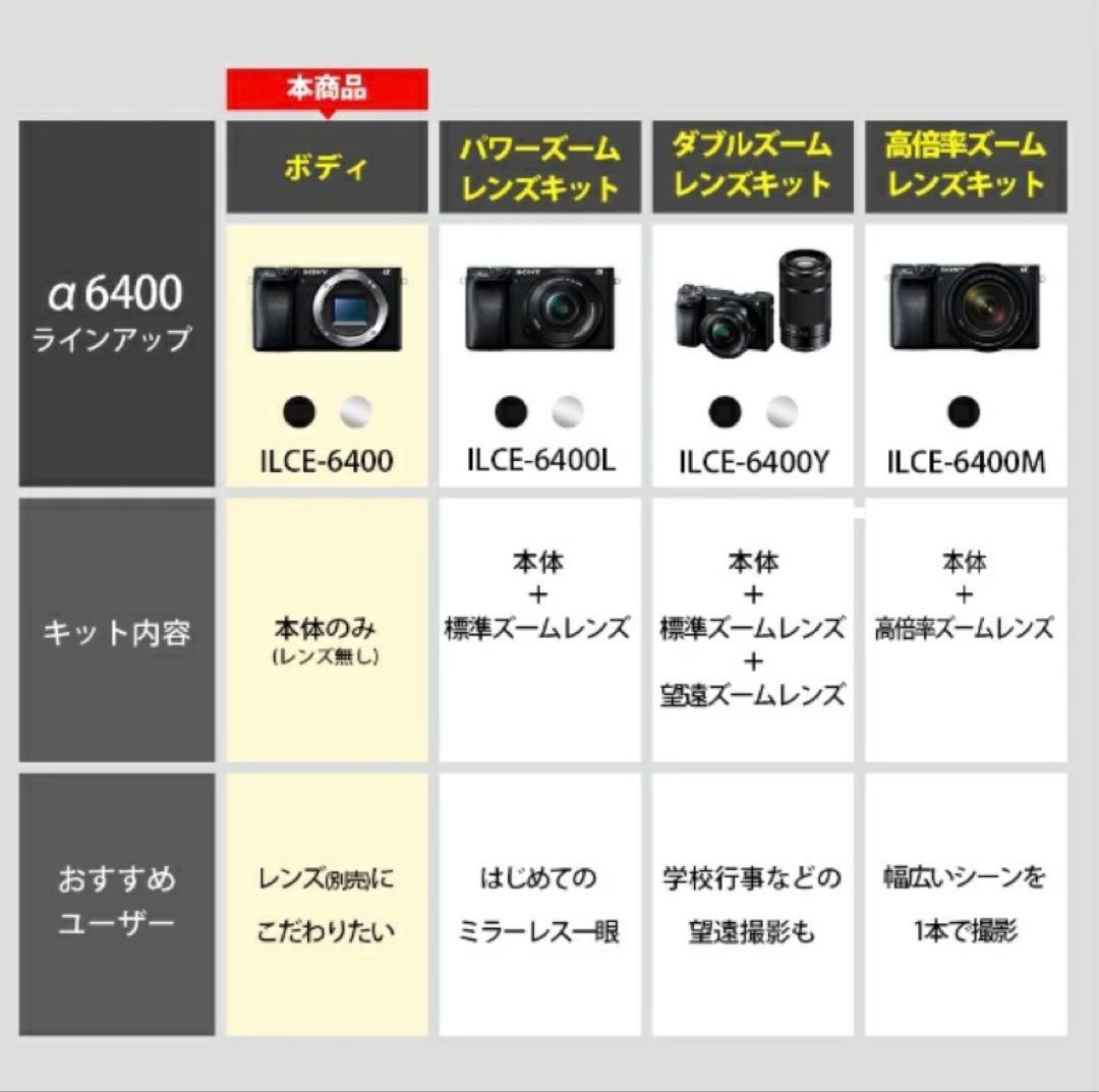 Sony Mirrorless Interchangeable Lips 6400