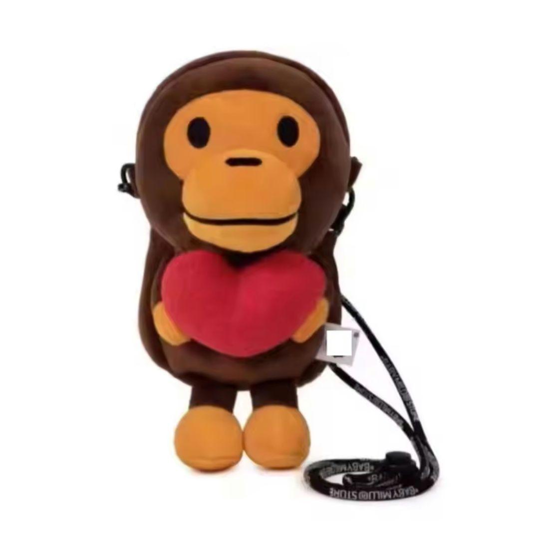 Een badende aap-schoudersmartphonetassen