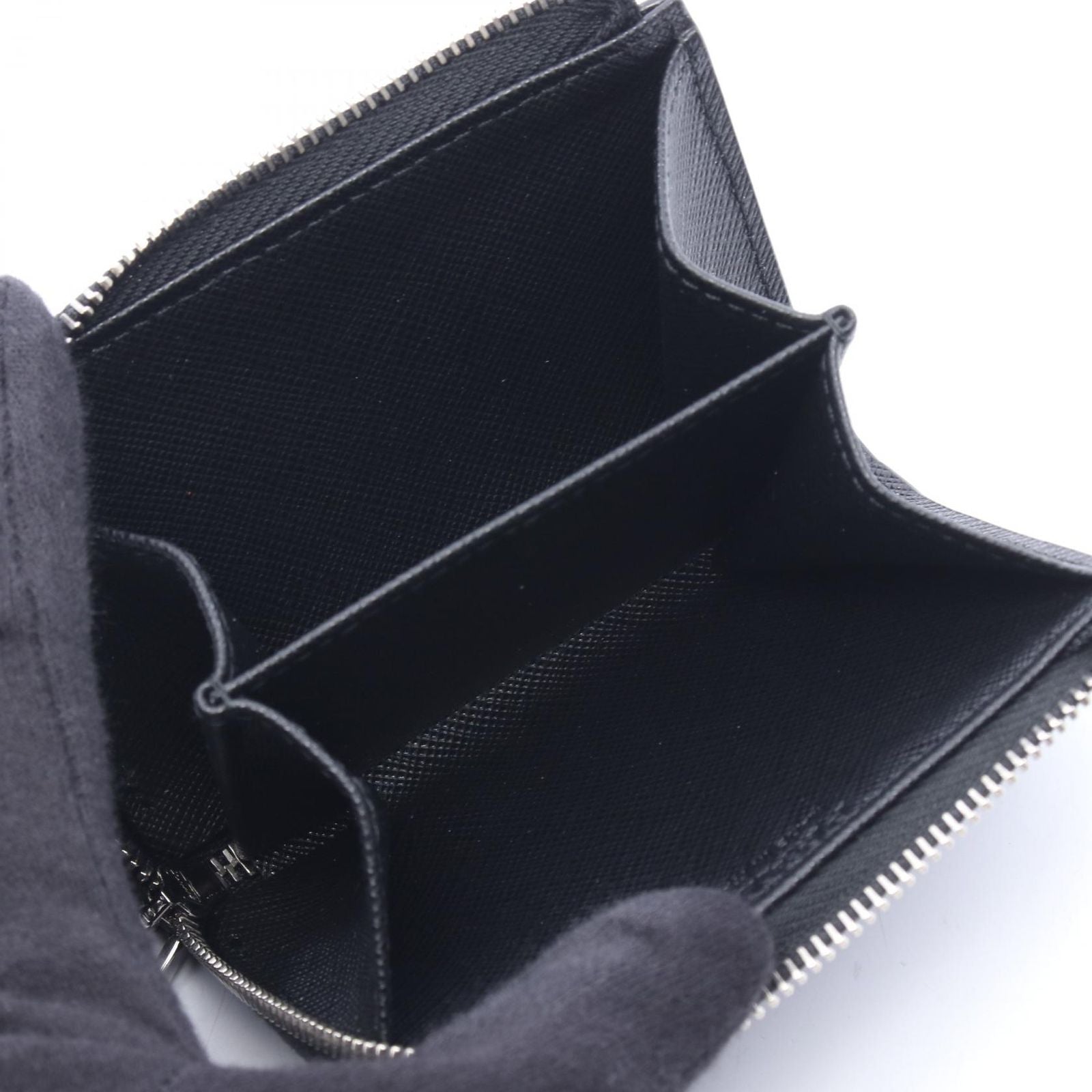 Prada Coin Case Purse Saffiano Triang 2Mc129Qhhf0002