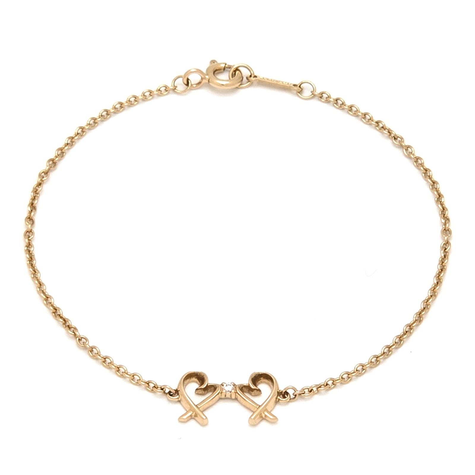 Tiffany Bracelet Tiffany&Co. K18Yg 750 D0.01Ct 16.7