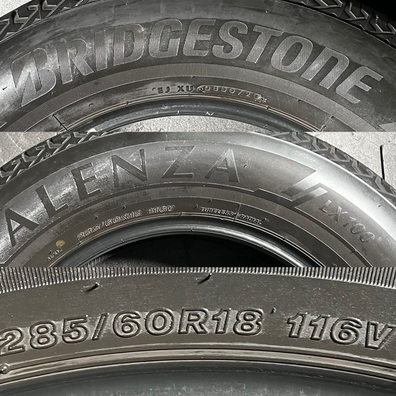 Bridgestone 18 Inches 2023/2022 6.6 7.1 Alenza Lx100 285/60R18 4 H_1695