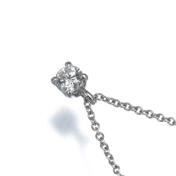Tiffany Necklace 0.17Ct Pt950 #192836