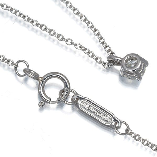 Tiffany Necklace 0.17Ct Pt950 #192836