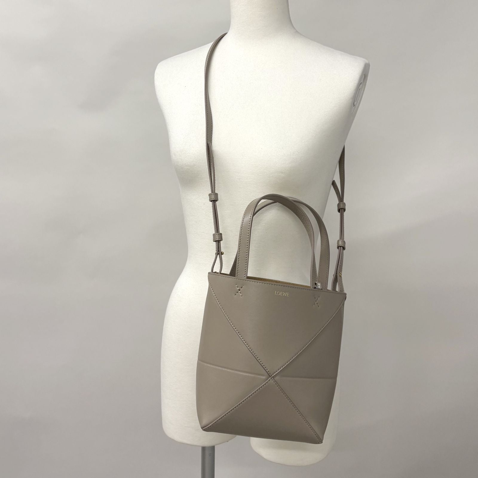 Loewe Shoulder Bag Puzzle Fold Tote Mini Sand 2150