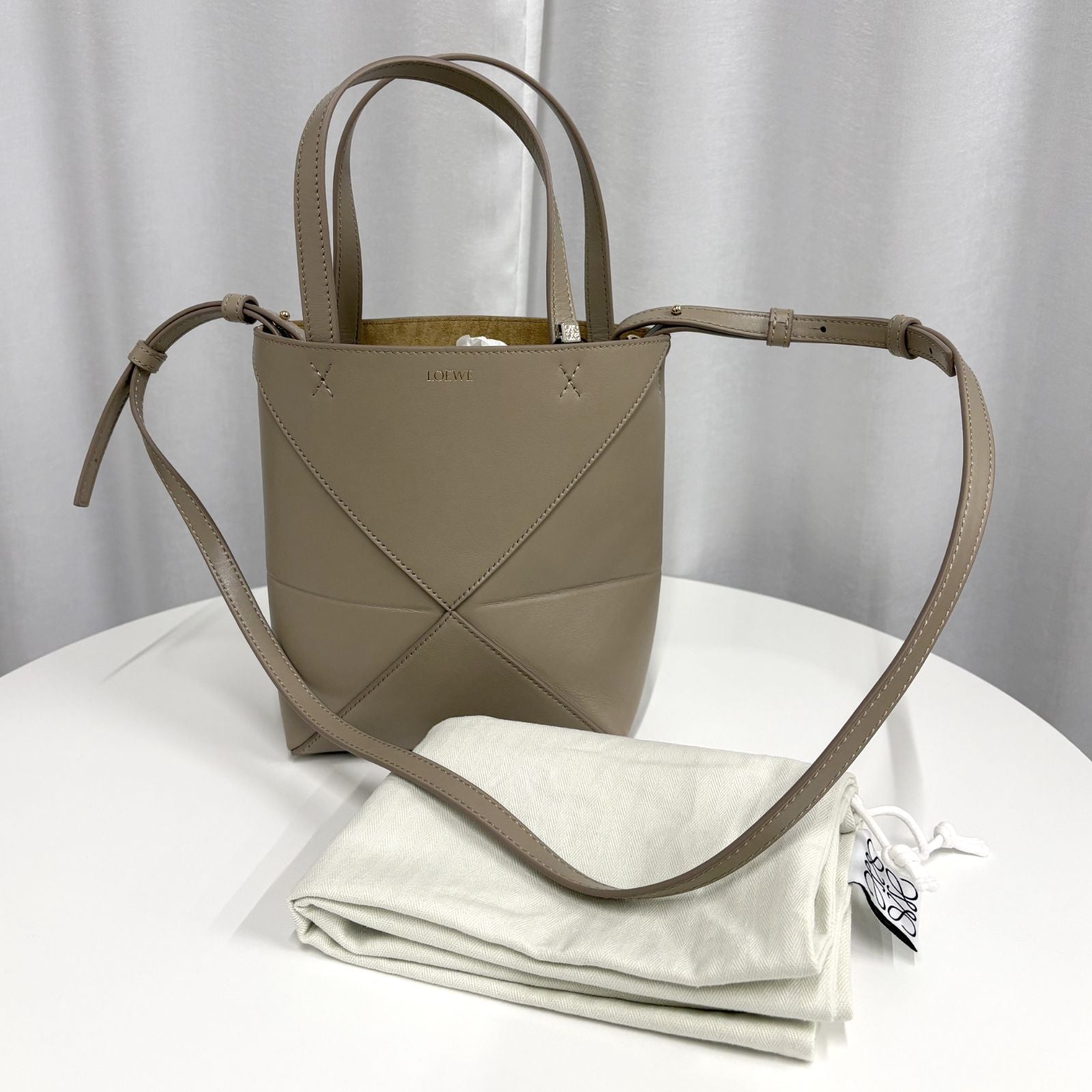 Loewe Shoulder Bag Puzzle Fold Tote Mini Sand 2150