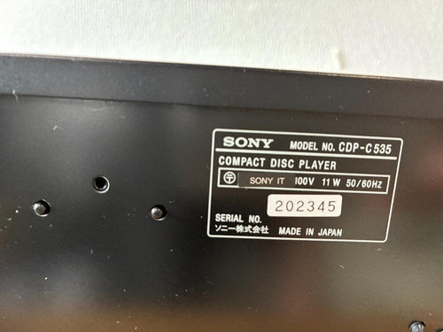 Sony Cd Sacd Players Cdp-C535 5