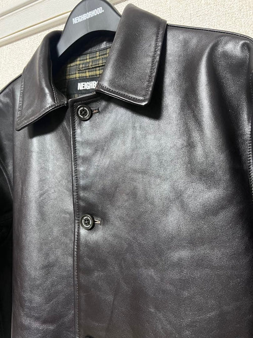 Neighborhood Other Leather Car Coat 25Aw Nbhd Brown