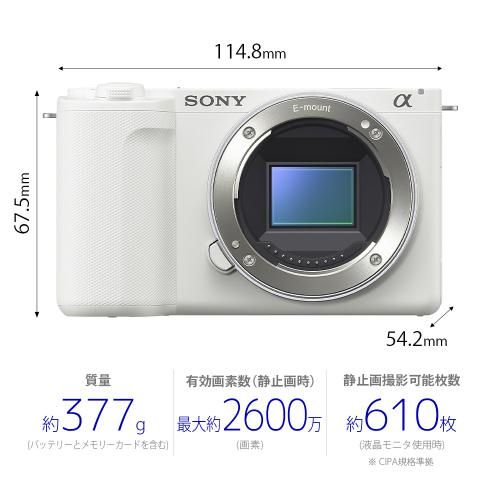 Mirrorless Interchangeable Lips Vlogcam Zv-E10 Ii [Zv-E10M2 W] Sony Vlog 4K60P