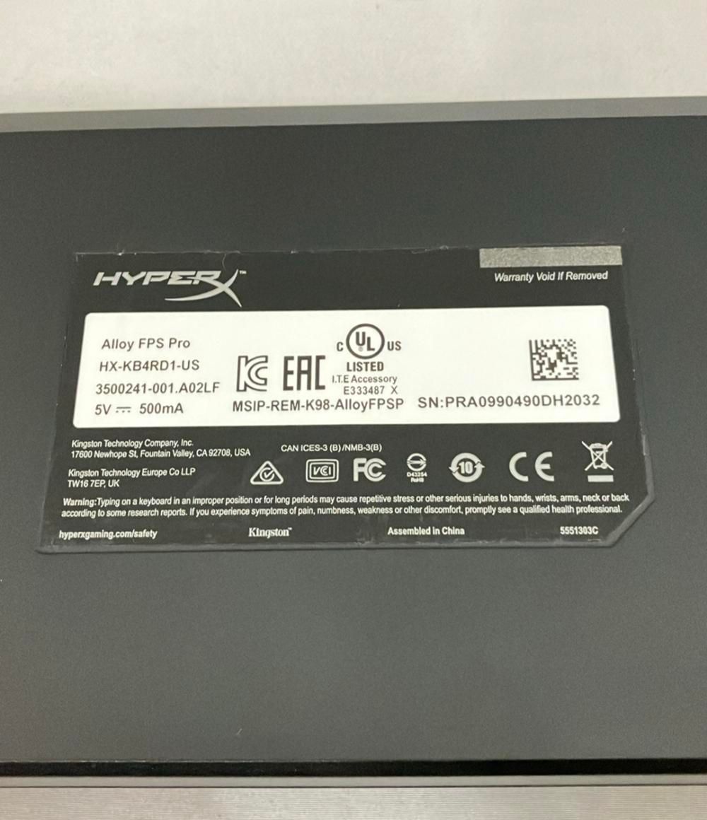 Others Alloy Fps Pro Cherry Mx Hx-Kb4Rd1-Us Hyper X