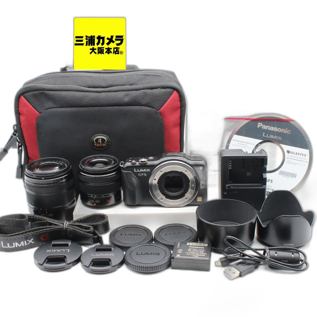 Panasonic Mirrorless Interchangeable Lips Lumix Dmc-Gf5 14-42Mm 45-150Mm