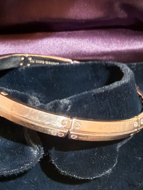 Tiffany Bracelet K18Wg 32.6G 24P