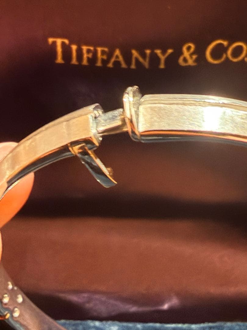 Tiffany Bracelet K18Wg 32.6G 24P