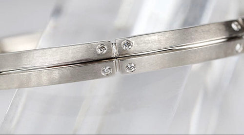 Tiffany Bracelet K18Wg 32.6G 24P