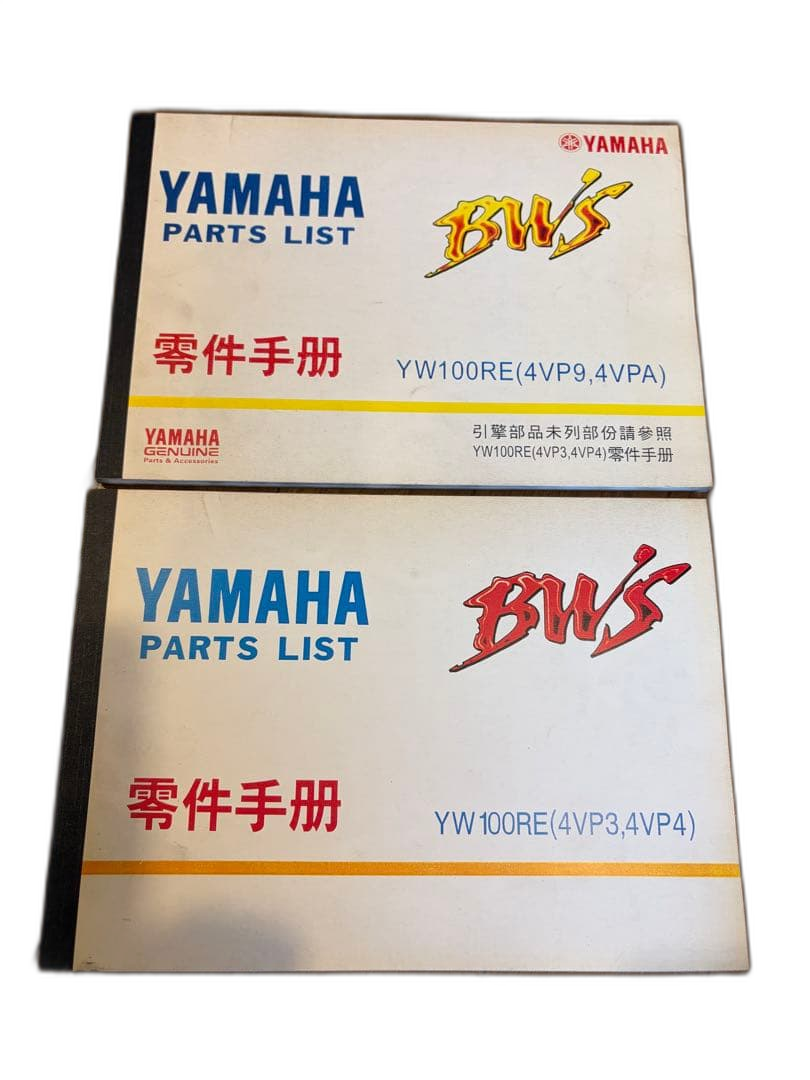 Yamaha Catalog Manual Bw'S 100 1998 1999 2