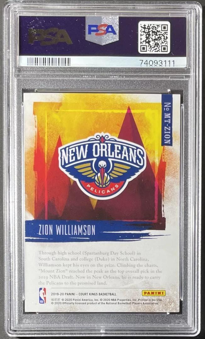 Nba Zion Williamson Rc Mount Sp Psa