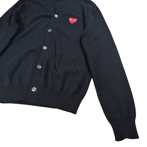 Play Comme Des Garcons Cardigan Heart Motif Wool