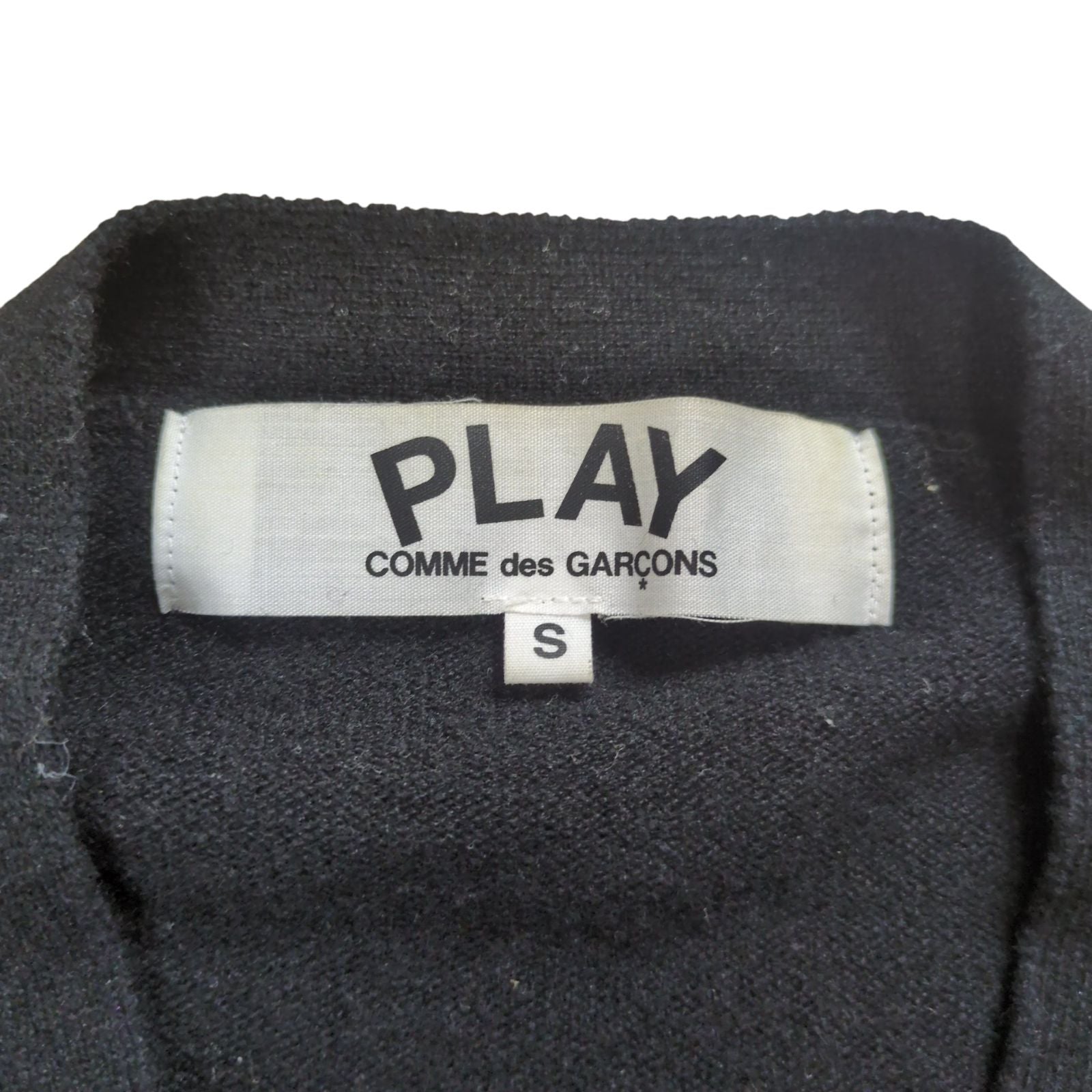Play Comme Des Garcons Cardigan Heart Motif Wool