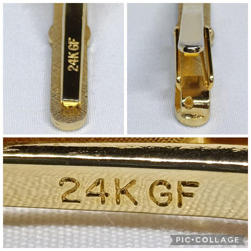 Cartier Tie Pins Clips 24K Gf