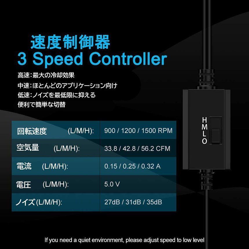 Pc Peripheral Device Usb 2 3 1500Rpm/1200Rpm/900Rpm Fan Xbox Ps