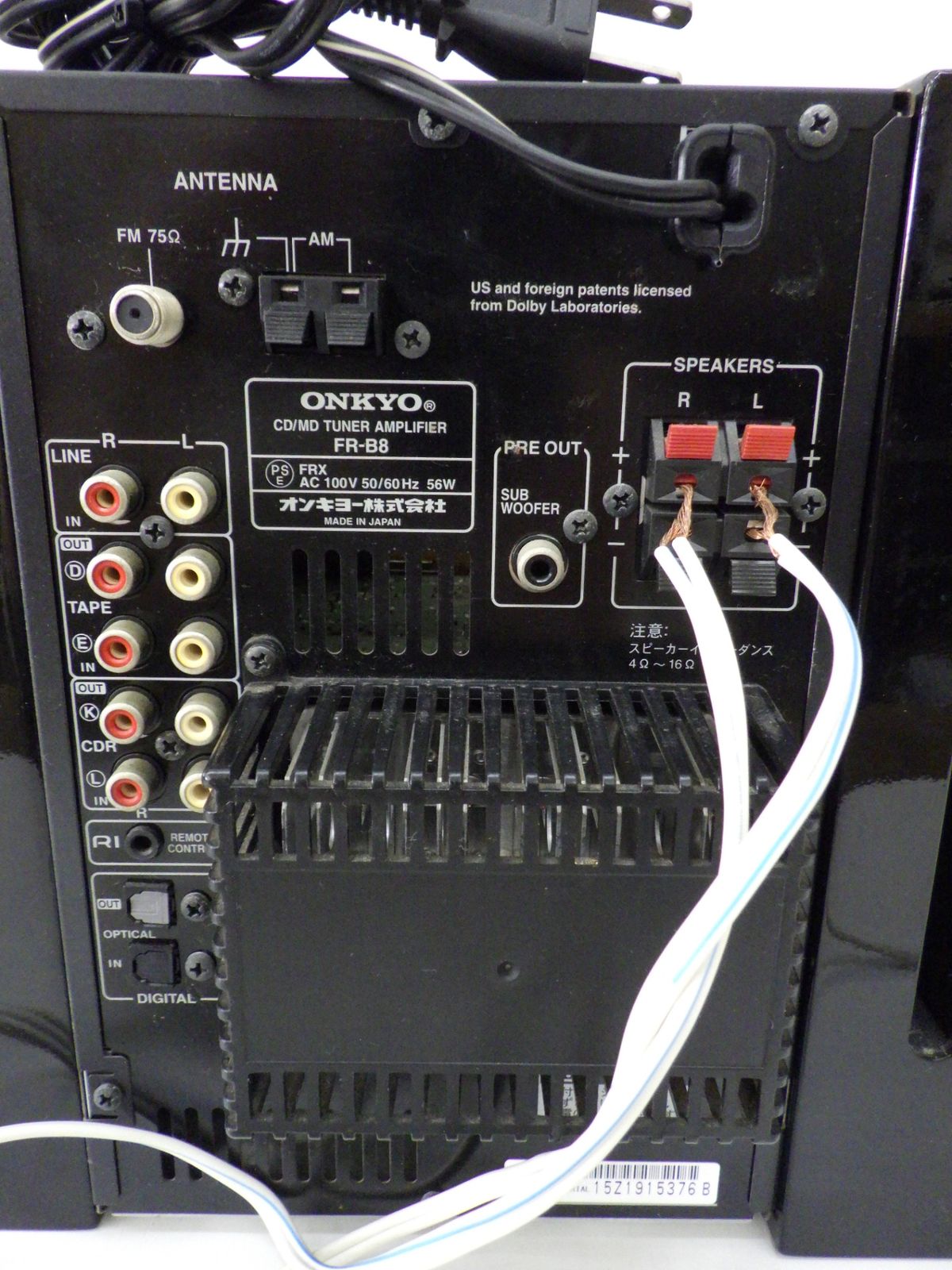 Mini -Component Onkyo Fr-B8 Cd/Md D-B8