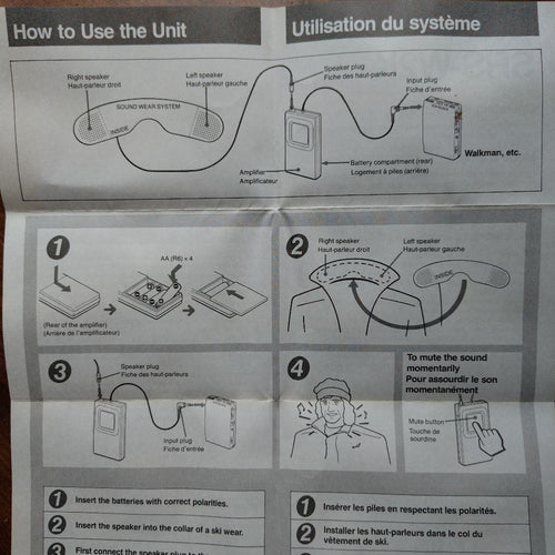 Sony Speakers Sound Wear System Srs-W2K