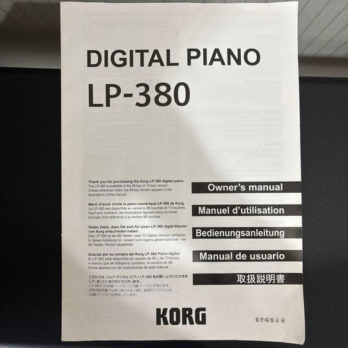 Korg Keyboards Digital Pianos Lp380 Bk