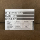 Nikon Zoom Lenses Af Zoom-Nikkor 28-80Mm F/3.5-5.6D
