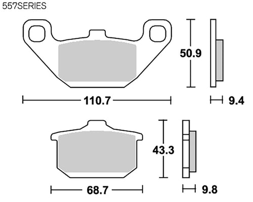 Brake (Kitaco) Sbs 557Hs Gpz250R Gpz900R Gpz1000Rx 1500 777-0557020