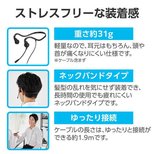 Bone Conduction Earphone (Elecom) Type-C Web Hs-Bc05Cbk