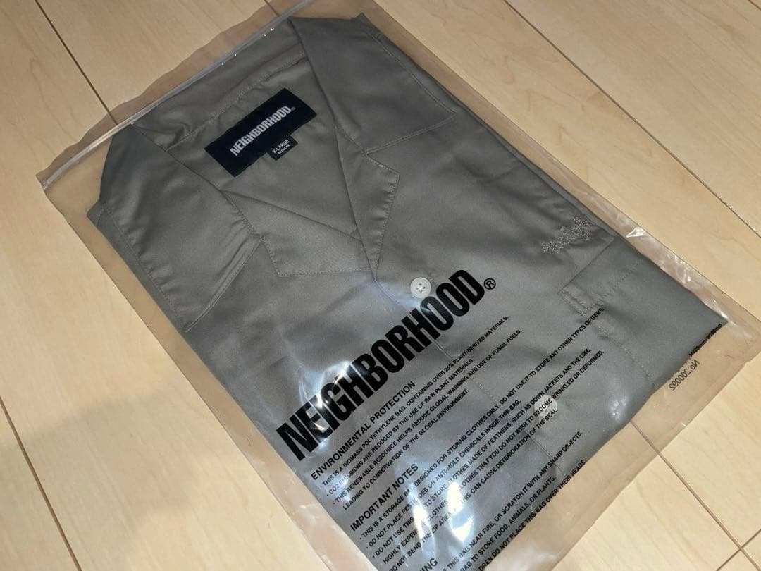 Neighborhood Hawaiian Shirts Kariyushi Solid Color Shirt Sage Green