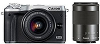 Digital Slr Canon Eos M6 Ef-M15-45Mm/Ef-M55-200Mm Eosm6Sl-Wzk