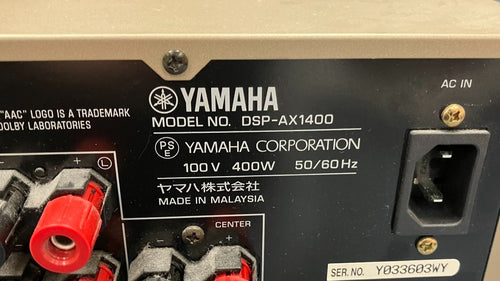 Yamaha Av Amplifier H024-Sa4-309 Natural Sound Dsp-Ax1400